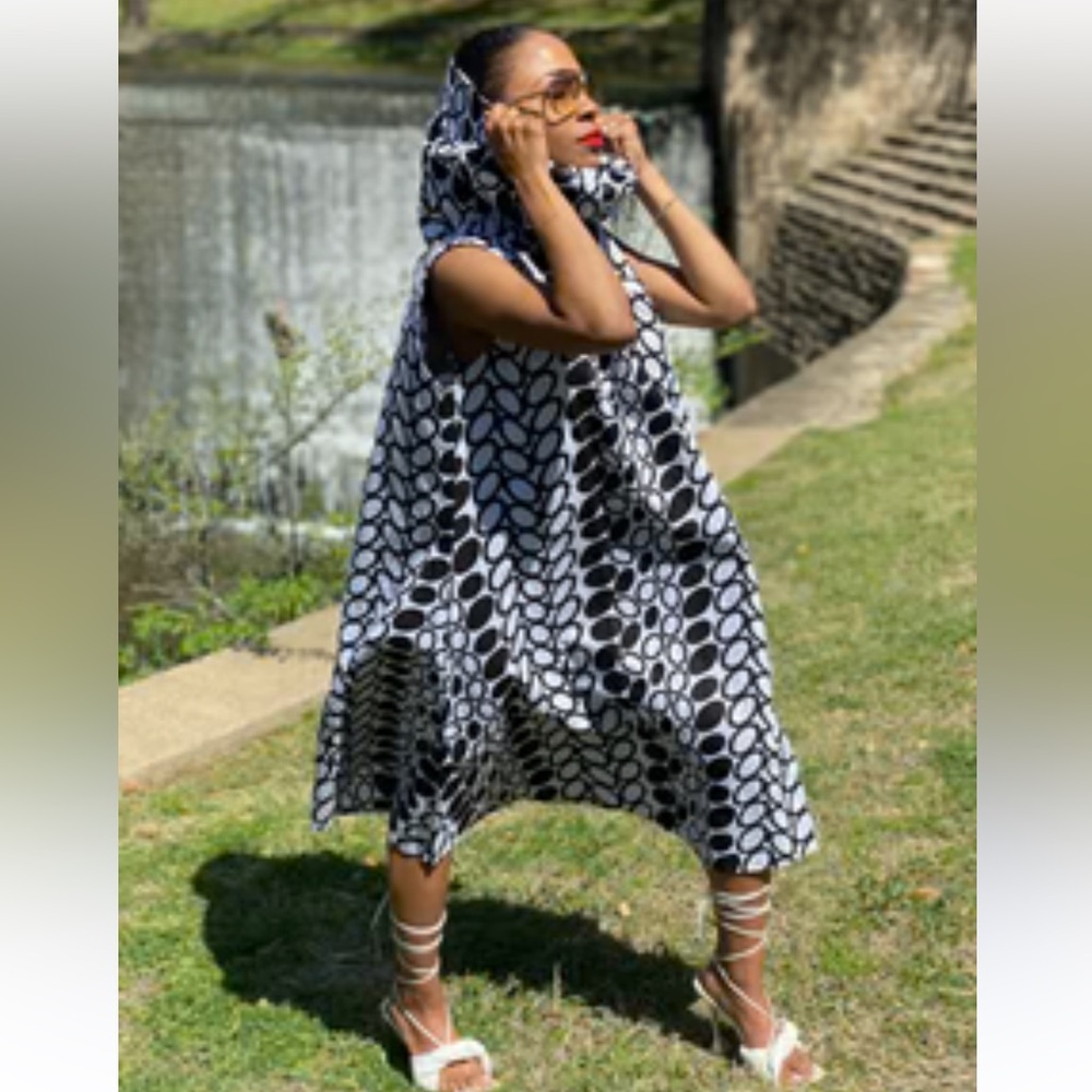 Kara Chic by NA Boho Art to Wear Dress Cowl Neck Sundress One Size